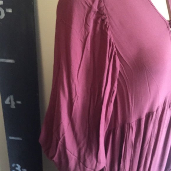 Young Fabulous Broke Maroon Size Small Boho Dress - Picture 8 of 13